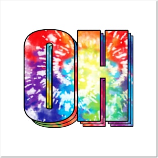 Ohio State OH tie dye colorful Posters and Art